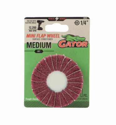 Drill Mount Paint & Rust Remover Mini Flap Wheel, Medium Grit