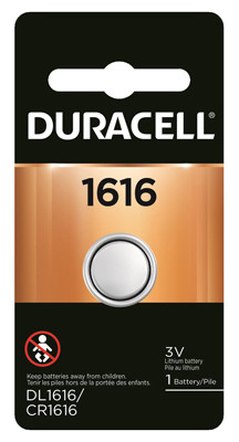 Lithium Keyless Entry Battery, #1616, 3-Volt (6 pieces)