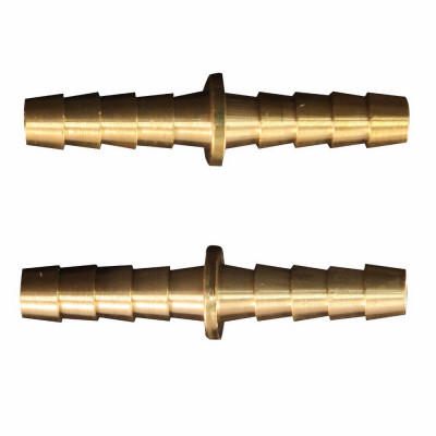 Hose Mender Compressor Fitting, Brass, 1/4 In. ID, 2-Pk.