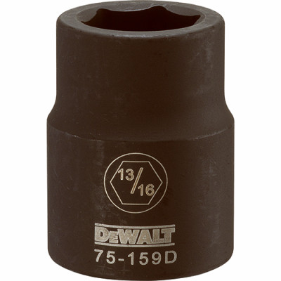 SAE Impact Socket, 6-Point, 3/4 In. Drive, 13/16 In.