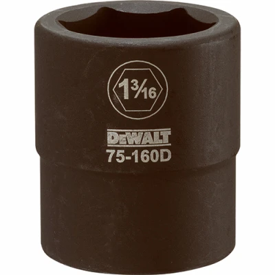 SAE Impact Socket, 6-Point, 3/4 In. Drive, 1-3/16 In.