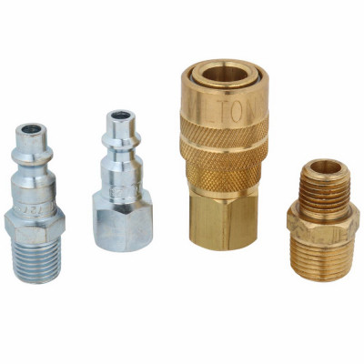 4-Pc. M-Style Air Tool Coupler, Plug & Fitting Set