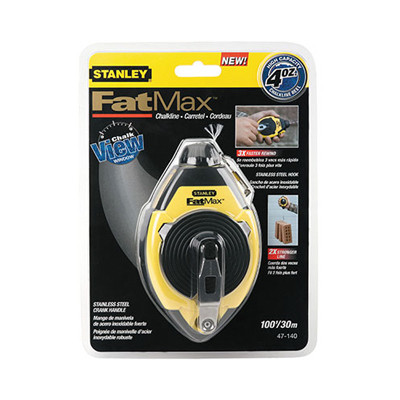 FatMax Chalk Line, Rubber-Grip Case, 100 Ft.