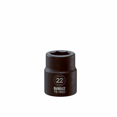 Metric Impact Socket, 6-Point, 3/4 In. Drive, 22mm