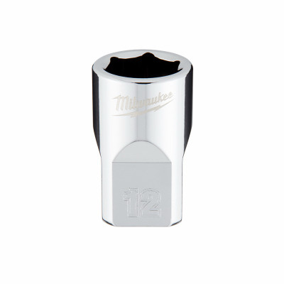 Metric 6-Point Shallow Socket, 12 mm, 3/8 In. Drive