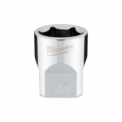 Metric 6-Point Shallow Socket, 17 mm, 3/8 In. Drive