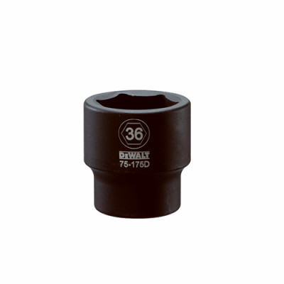 Metric Impact Socket, 6-Point, 3/4 In. Drive, 36mm