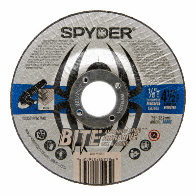 Metal Cut & Grind Wheel, Type 27, 7/8 In. Arbor, 4-1/2 In.