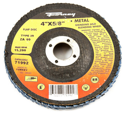 Blue Zirconia Flap Disc, Type 29, 60-Grit, 4-In.