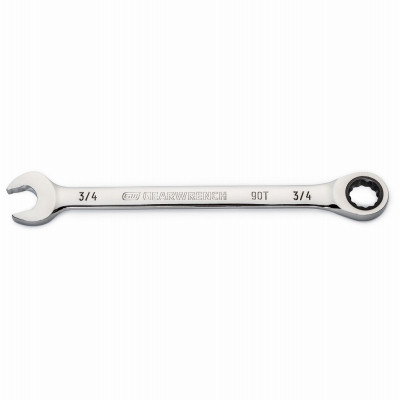 Combination Ratcheting Wrench, 90-Tooth, 12-Point, 3/4 In.