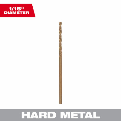 Red Helix Cobalt Drill Bit, 1/16 In.