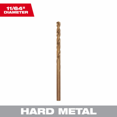 Red Helix Cobalt Drill Bit, 11/64 In.
