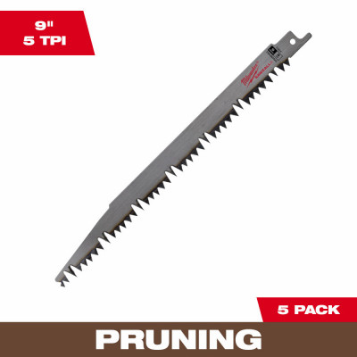 Sawzall Pruning Reciprocating Saw Blades, 9 In., 5-Pk.
