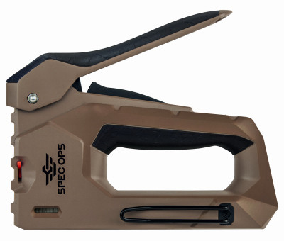 Spec Ops Tools Heavy Duty Staple Gun, 1/4" - 9/16" Staples, 18-Gauge Brads, Reduced Effort