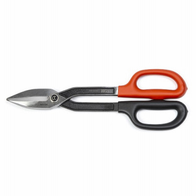 Wiss Straight Tinner Snips, Drop-Forged Steel Blades, 12 In.