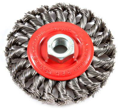 Twist-Knot Wire Wheel Brush, 4-In.
