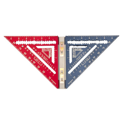 Double-Sided Carpenter Square, Red & Blue