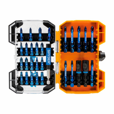 30-Pc. Mach-Blue Impact Driver Bits, Assorted Phillips/Square/Torx