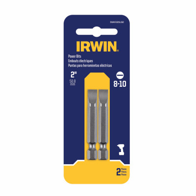 Power Drive #8-10 Slotted Bits, 2 In. 2-Pk.