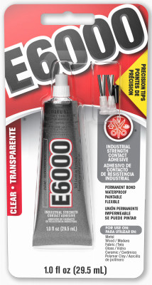 Industrial Strength Adhesive with 4 Applicator Tips, Clear, 1 oz.