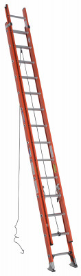 Werner 28 Ft. Fiberglass Extension Ladder with 300 Lb. Load Capacity Type IA Duty Rating