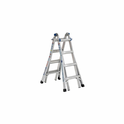 Werner 17 Ft. Aluminum Multi-Position Telescoping Ladder with 300 Lb. Load Capacity Type IA Ladder Rating