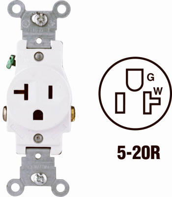 WHT SINGLE OUTLET