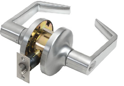 Brushed Chrome Storeroom Lever