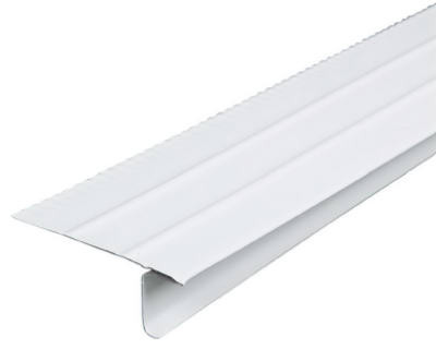Drip Edge, Aluminum, Economy, White, .011 In., 1 Ft. x 2.43 x 120 In. (50 pieces)