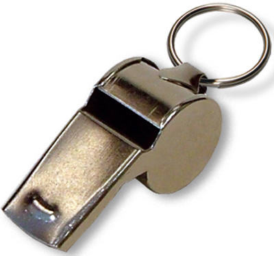 Police Whistle on Key Ring, 30-Pc. Bucket