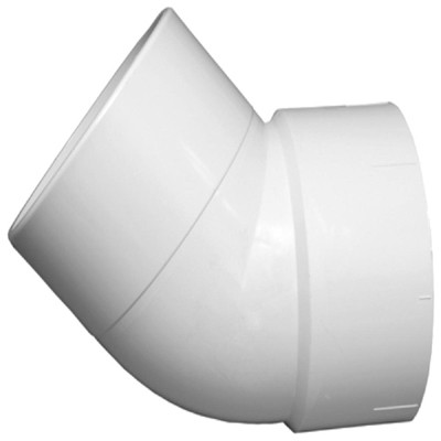 Schedule 40 DWV 45-Degree Street Elbow, PVC, 3 In.