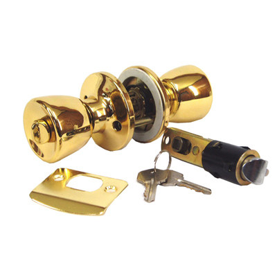 RV Exterior Entrance Lock, 2-3/8 or 2-3/4 In., Bright Brass