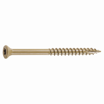 Deck Screws With Bit, Gold, 2-1/2 In., 1,750-Pk. Bucket