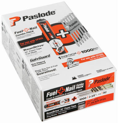 Fuel & Collated Framing Nail Combo Pack, 3 x .120 In., 1,000-Ct.