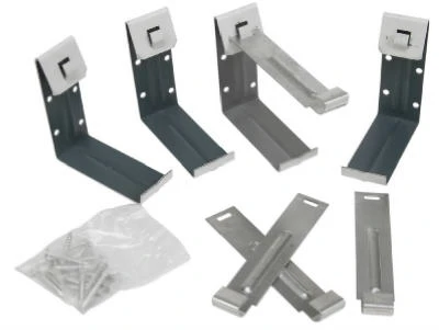 Gutter Fascia Bracket With Nails, White Galvanized Steel, 4 In., 4-Pk.