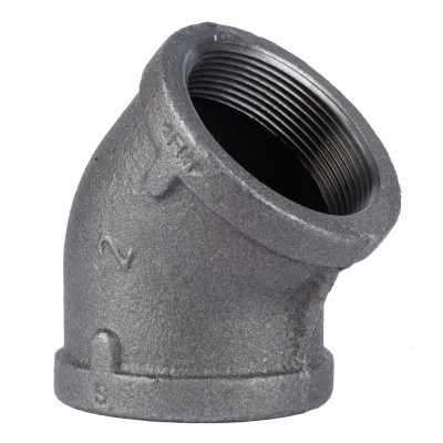2 In. Black Pipe 45 Degree Elbow