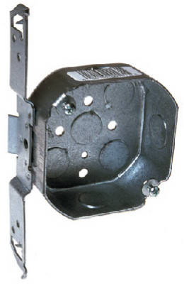 FA Octagon Electrical Wall/ Ceiling Fixture Box, Steel, 4 x 1-1/2In.