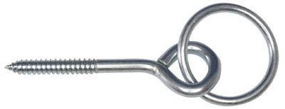 Hitch Ring With Eye Screw, Zinc Finish, 2-In.