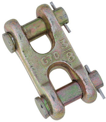 Double Clevis Link, Yellow Chromate, 3/8 In.