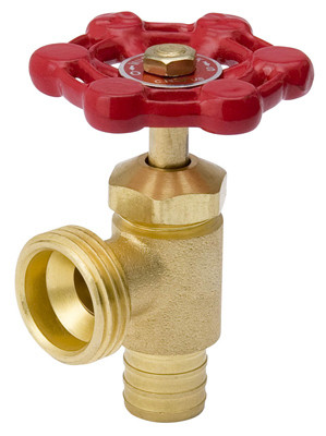 Boiler Drain Valve, Brass, Pex Connection, 3/4 In.