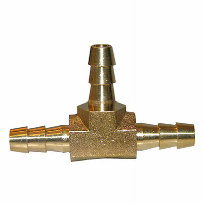 1/4 In. Brass Hose Barb Tee