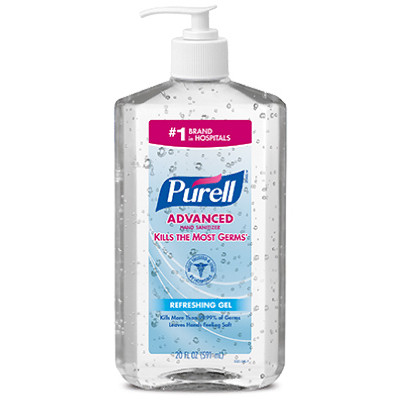 Hand Sanitizer Gel, Pump Bottle, 20 oz. (12 pieces)
