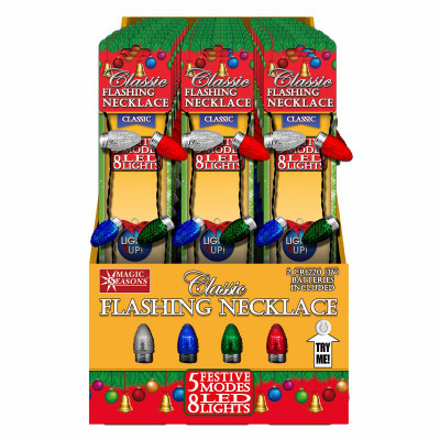 Classic Bulb Flashing Necklace (24 pieces)