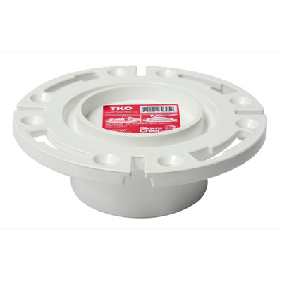 PVC Pipe Closet Flange, Total Knockout, 3 x 4 In.