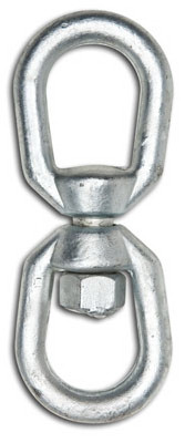 Industrial Eye To Eye Swivel, Forged, Galvanized, 1/4-In.