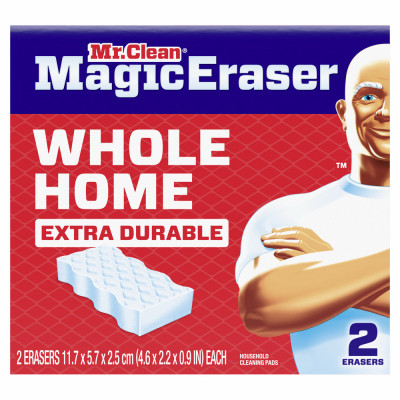 Mr. Clean Magic Eraser Sponge, All Purpose Cleaner, Cleaning Scrubber,Whole Home Extra Durable, 2ct