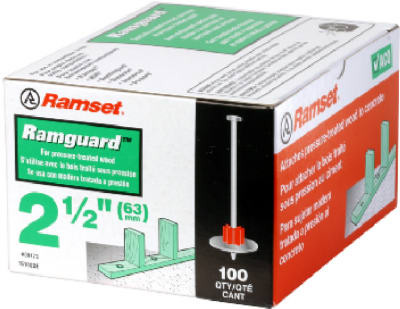 Ramguard Drive Pin With Washer, .300 x 2-1/2 In., 100-Pk.