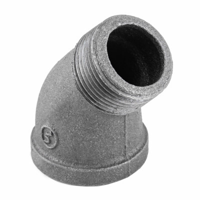 1 In. Black Pipe 45 Degree Street Elbow