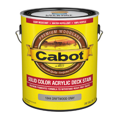 Solid Decking Stain, Driftwood Gray, 1-Gallon