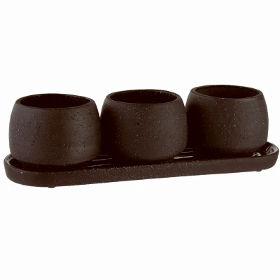 3CT BLK Stone Planter (2 pieces)